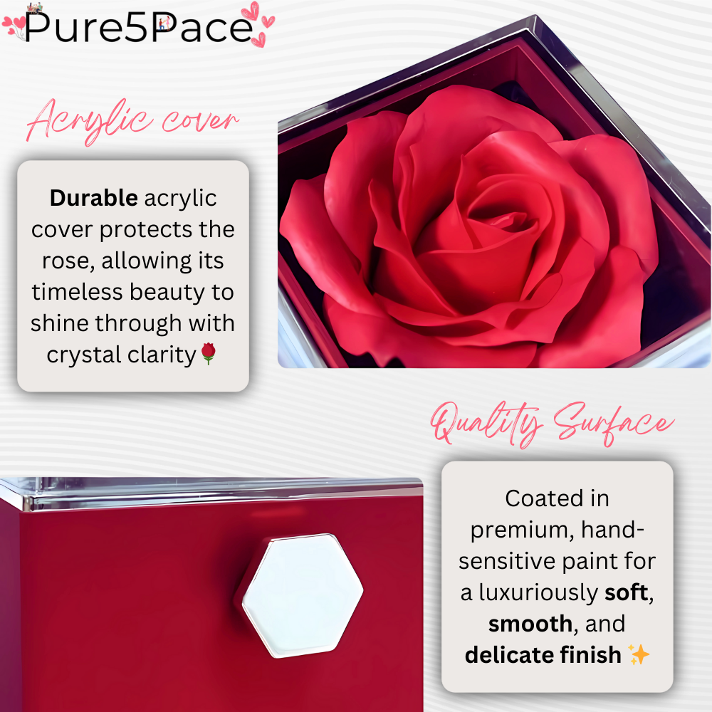 ForeverRose™ Rotating Rose Jewelry Gift Box – Personalized Engraved Jewelry Gift