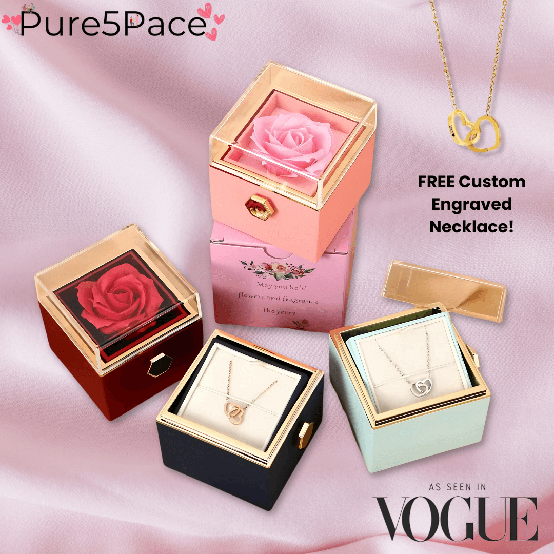 ForeverRose™ Rotating Rose Jewelry Gift Box – Personalized Engraved Jewelry Gift