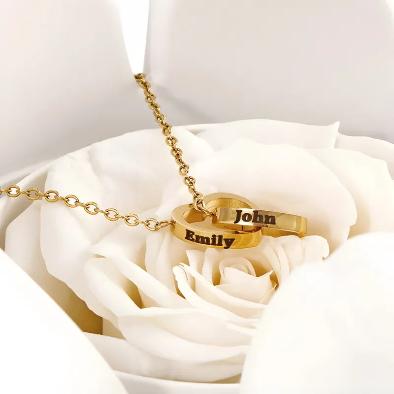 ForeverBear™ Heart Necklace & Eternal Rose – Personalized Jewelry Gift